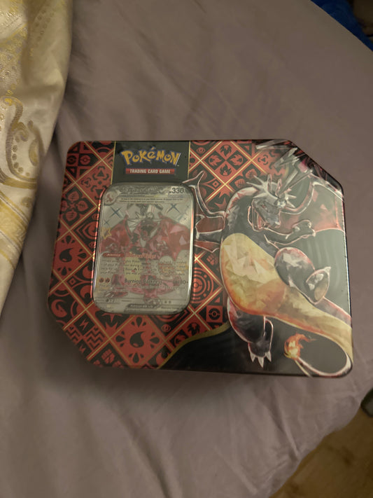 Scarlet & Violet: Paldean Fates *Sealed* 5x Booster Pack Tin Charizard ex Promo